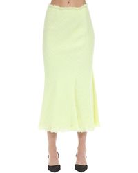 Alexander Wang Midirock Aus Tweed Mit Ketten - Gelb