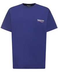 Balenciaga - T-shirt Aus Baumwolle Mit Political-logodruck - Lyst