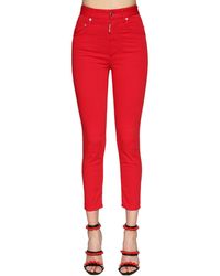 DSquared² Jeans Aus Stretch-denim "twiggy" - Rot