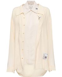Maison Mihara Yasuhiro - Double Layered Cupro Blend Shirt - Lyst