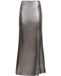 ROTATE BIRGER CHRISTENSEN - Metallic Draped Maxi Skirt - Lyst