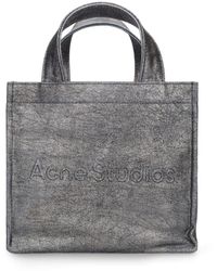 Acne Studios - Mini Lunar Logo Coated Cotton Tote Bag - Lyst