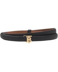 Burberry 12mm Reversible Leather Belt - Black