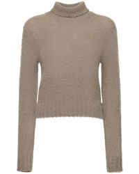 Ami Paris - Brushed Alpaca Blend Turtleneck Sweater - Lyst