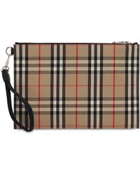 Burberry Reißverschlussetui aus Baumwolle mit Vintage Check-Muster - Mehrfarbig