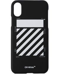 Off-White c/o Virgil Abloh Iphone X/xs-cover Mit Diagonaldruck - Schwarz