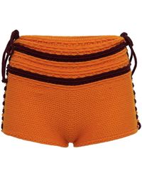 GIMAGUAS Shorts Mini N'anneta De Algodón Crochet - Naranja