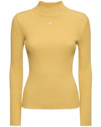 Courreges - Re-edition Knit Viscose Blend Sweater - Lyst