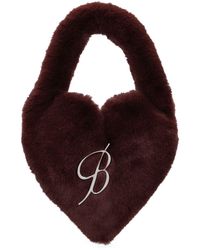 Blumarine - Faux Fur Heart Top Handle Bag - Lyst