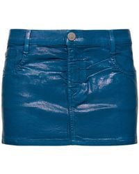Vivienne Westwood - Crewe Coated Cotton Denim Mini Skirt - Lyst