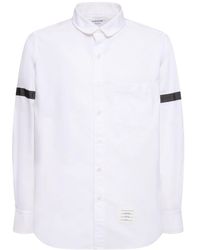 Thom Browne - Straight Fit Mini Round Collar Shirt - Lyst