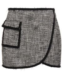 MSGM - Cotton Wrap Mini Skirt - Lyst