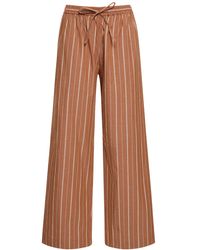 Matteau - Striped Cotton & Linen Pants - Lyst