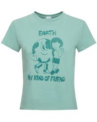 RE/DONE - Earth Printed Cotton T-Shirt - Lyst