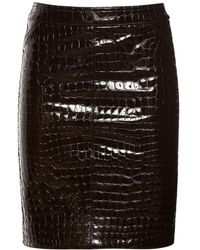 Tom Ford - Jupe courte en cuir imprimé crocodile - Lyst