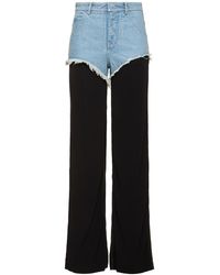 Christopher Esber - Mehrschichtig Hose Aus Denim Und Jersey - Lyst