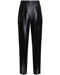 Giorgio Armani - Silk & Linen High Waist Straight Pants - Lyst