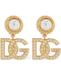 Dolce & Gabbana - Orecchini a clip diva dg con cristalli - Lyst