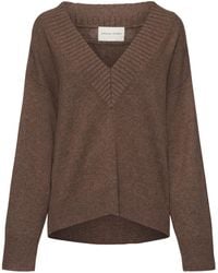 Loulou de Saison - Sage Deep V Neck Cashmere Sweater - Lyst