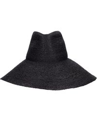 Janessa Leone Tinsley Raffia Straw Hat - Black