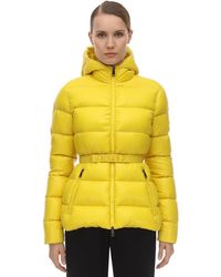 Moncler Doudoune En Nylon "Rhin" - Jaune