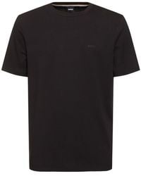 BOSS - T-shirt Aus Baumwolljersey Mit Logo "thompson" - Lyst