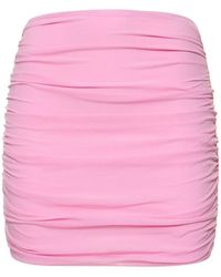 ANDAMANE - Livia Stretch Georgette Mini Skirt - Lyst