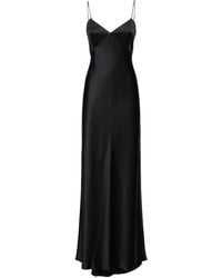 Max Mara - Langes Kleid Aus Seidensatin "riccio" - Lyst