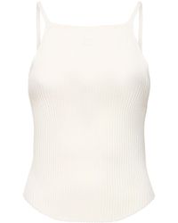 Courreges - Holistic Ribbed Viscose Knit Tank Top - Lyst