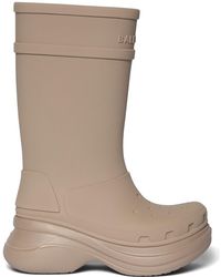 Balenciaga 45mm Crocs Rubber Boots - Brown