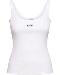 Off-White c/o Virgil Abloh - Off Stamp Cotton Blend Tank Top - Lyst