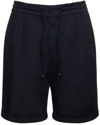 Brunello Cucinelli - Cotton & Linen Bermuda Shorts - Lyst