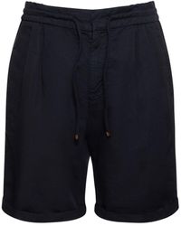 Brunello Cucinelli - Cotton & Linen Bermuda Shorts - Lyst