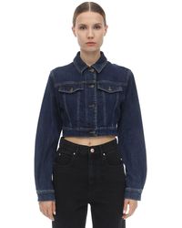 moschino cropped denim jacket