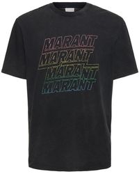 Isabel Marant - T-shirt in jersey di cotone con logo - Lyst