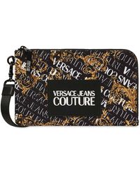 Versace Jeans Couture Kunstledertasche range in Schwarz für Herren Herren Taschen Beuteltaschen und Handgelenkstaschen 