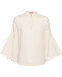 Ermanno Scervino - Linen Long Sleeve Blouse Shirt - Lyst