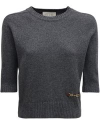 Gucci - Cashmere Knit Top W/ Horsebit - Lyst