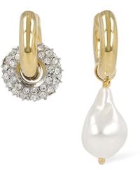 Timeless Pearly - Pendientes de cristales y perla - Lyst