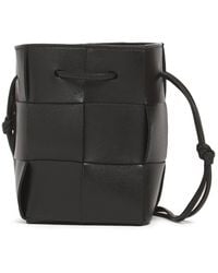 Bottega Veneta - Mini Intreccio Leather Bucket Bag - Lyst