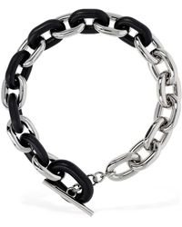 Rabanne - Xl Link Leather Collar Necklace - Lyst