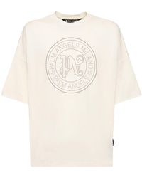 Palm Angels - Bedrucktes T-shirt Aus Baumwolle "milano Stud" - Lyst