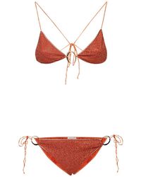 Oséree Triangel-bikini lumière in Rot Damen Bekleidung Bademode und Strandmode Sarongs und Sarongtücher 
