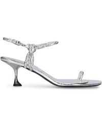 Proenza Schouler - 65Mm Metallic Leather Toe Ring Sandals - Lyst
