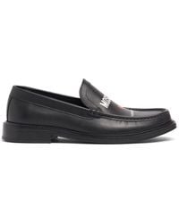 Moschino - Leder-loafer "in Love We Trust" - Lyst