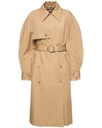 Stella McCartney - Trench-coat en toile de coton avec ceinture - Lyst
