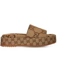 Gucci - 55Mm Angelina Gg Canvas Slide Sandals - Lyst