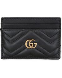 Gucci - gg Marmont Quilted Leather Card Holder - Lyst