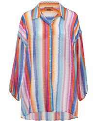 Missoni - Camisa de algodón y seda estampada - Lyst