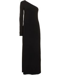 Sportmax - Cartone One-sleeve Jersey Long Dress - Lyst